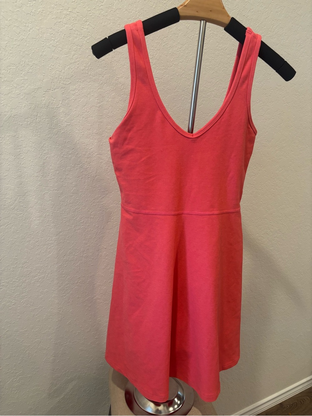 Beyond Yoga Spacedye Movement Dress Coral Built In Bodysuit Flare Active XS